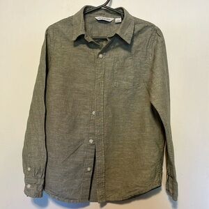 Janie and Jack "The Linen Shirt" Green Size 7